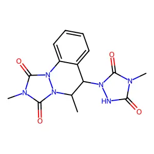 2,5-dimethyl-6-(4-methyl-3,5-dioxo-1,2,4-triazolidin-1-yl)-5,6-dihydro-[1,2,4]triazolo[1,2-a]cinnoline-1,3-dione structure
