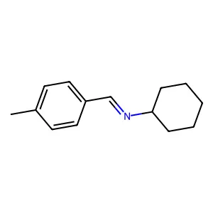 (p-Methylbenzylidene)-cyclohexyl-amine structure