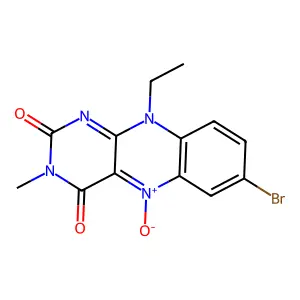 7-Bromo-10-ethyl-3-methyl-5-oxidobenzo[g]pteridin-5-ium-2,4-dione structure