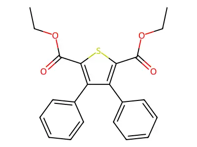 Diethyl 3,4-diphenylthiophene-2,5-dicarboxylate structure