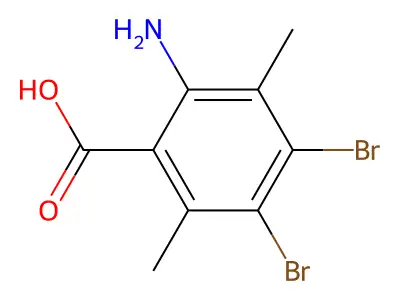 2-amino-4,5-dibromo-3,6-dimethyl-benzoic Acid structure