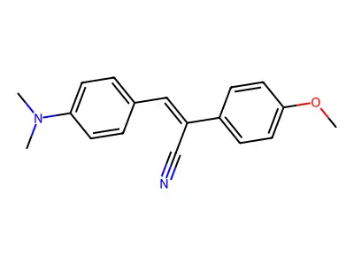 3-[4-(Dimethylamino)phenyl]-2-(4-methoxyphenyl)prop-2-enenitrile structure
