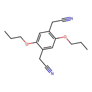 [4-(Cyanomethyl)-2,5-dipropoxyphenyl]acetonitrile structure