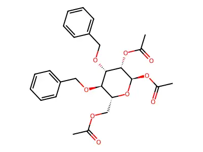 [5,6-Diacetyloxy-3,4-bis(phenylmethoxy)oxan-2-yl]methyl acetate structure