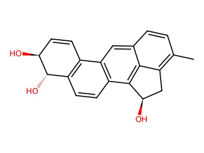 1,9,10-Trihydroxy-9,10-dihydro-3-methylcholanthrene structure