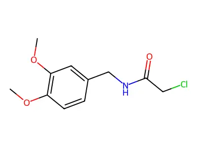 Acetamide, 2-chloro-N-((3,4-dimethoxyphenyl)methyl)- structure