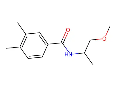 N-(1-methoxypropan-2-yl)-3,4-dimethylbenzamide structure