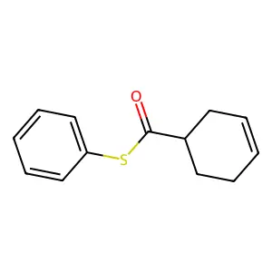 S-phenyl cyclohex-3-ene-1-carbothioate structure