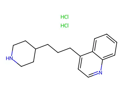 Quinoline, 4-(3-(4-piperidinyl)propyl)-, dihydrochloride structure