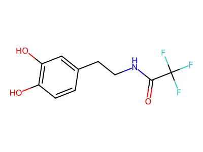 N-[2-(3,4-dihydroxyphenyl)ethyl]-2,2,2-trifluoroacetamide structure