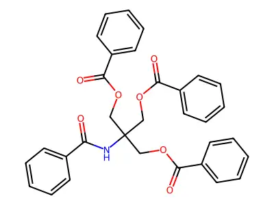 [2-benzamido-3-benzoyloxy-2-(benzoyloxymethyl)propyl] benzoate structure