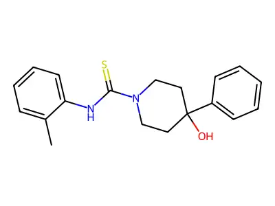 1-Piperidinecarbothioamide, 4-hydroxy-N-(2-methylphenyl)-4-phenyl- structure