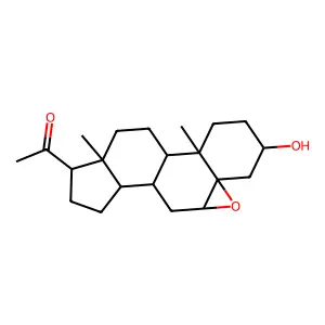 5beta,6beta-Epoxy-3beta-hydroxypregnan-20-one structure