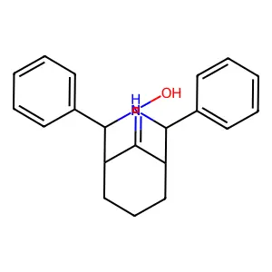 N-(2,4-diphenyl-3-azabicyclo[3.3.1]nonan-9-ylidene)hydroxylamine structure