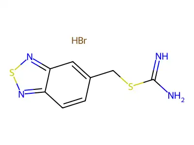 Carbamimidothioic acid, 2,1,3-benzothiadiazol-5-ylmethyl ester, monohydrobromide structure