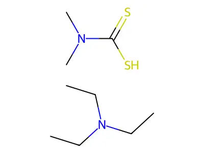 Carbamodithioic acid, N,N-dimethyl-, compd. with N,N-diethylethanamine (1:1) structure