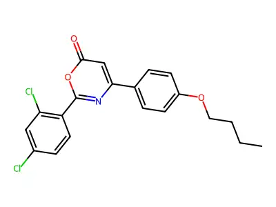 4-(4-Butoxyphenyl)-2-(2,4-dichlorophenyl)-1,3-oxazin-6-one structure