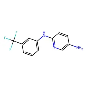 N-(5-amino-2-pyridinyl)-N-[3-(trifluoromethyl)phenyl]amine structure