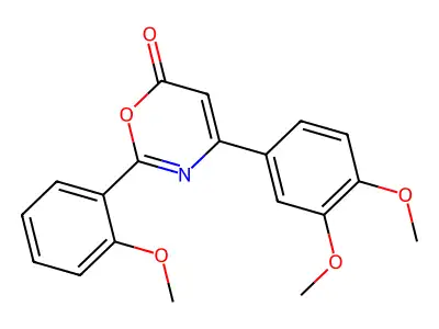 4-(3,4-Dimethoxyphenyl)-2-(2-methoxyphenyl)-1,3-oxazin-6-one structure
