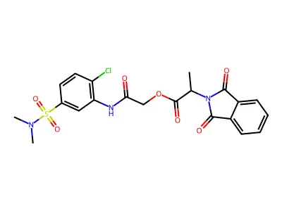 [2-[2-chloro-5-(dimethylsulfamoyl)anilino]-2-oxoethyl] 2-(1,3-dioxoisoindol-2-yl)propanoate structure