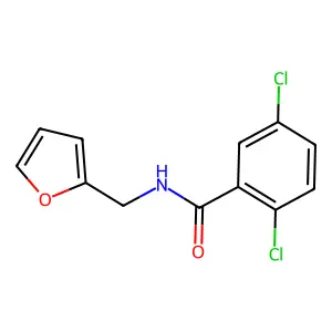 2,5-dichloro-N-(furan-2-ylmethyl)benzamide structure