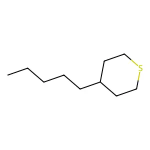 4-Pentyltetrahydro-2H-thiopyran structure