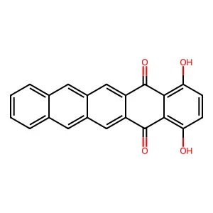 1,4-Dihydroxypentacene-5,14-dione structure