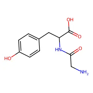 Glycyl-L-tyrosine structure