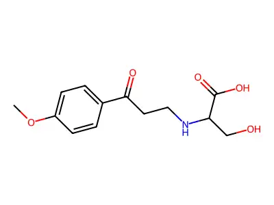 N-[3-(4-methoxyphenyl)-3-oxopropyl]serine structure