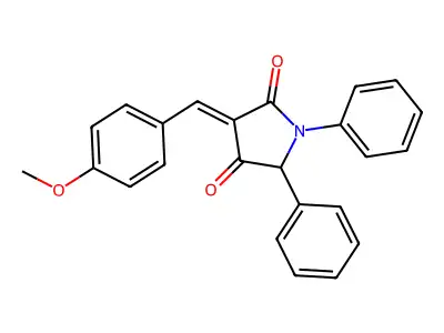 3-[(4-Methoxyphenyl)methylidene]-1,5-diphenylpyrrolidine-2,4-dione structure