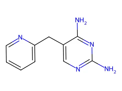 Pyrimidine, 2,4-diamino-5-(2-pyridylmethyl)- structure