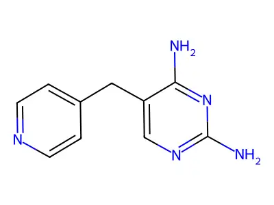 Pyrimidine, 2,4-diamino-5-(4-pyridylmethyl)- structure