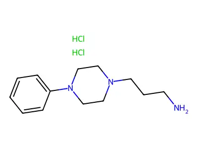 1-Piperazinepropanamine, 4-phenyl-, dihydrochloride structure
