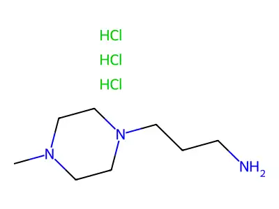1-Piperazinepropanamine, 4-methyl-, trihydrochloride structure