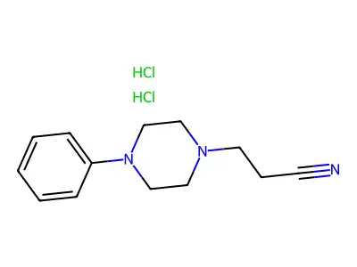 1-Piperazinepropanenitrile, 4-phenyl-, dihydrochloride structure