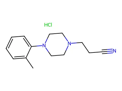 1-Piperazinepropanenitrile, 4-(2-methylphenyl)-, monohydrochloride structure
