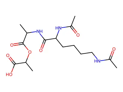 2-[2-(2,6-diacetamidohexanoylamino)propanoyloxy]propanoic Acid structure