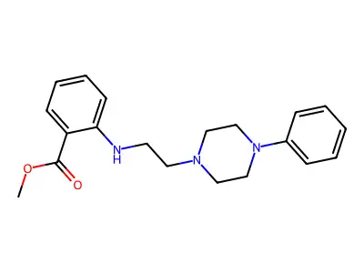 Benzoic acid, 2-((2-(4-phenyl-1-piperazinyl)ethyl)amino)-, methyl ester structure