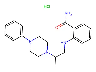 Benzamide, 2-((2-(4-phenyl-1-piperazinyl)propyl)amino)-, monohydrochloride structure