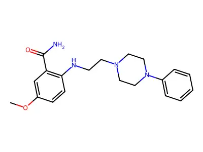 Benzamide, 5-methoxy-2-((2-(4-phenyl-1-piperazinyl)ethyl)amino)- structure