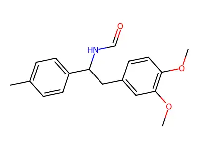 Formamide, N-(2-(3,4-dimethoxyphenyl)-1-(4-methylphenyl)ethyl)- structure