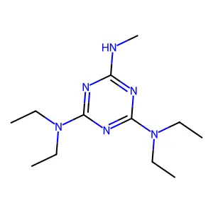 Melamine, N(sup 2)-methyl-N(sup 4),N(sup 4),N(sup 6),N(sup 6)-tetraethyl- structure