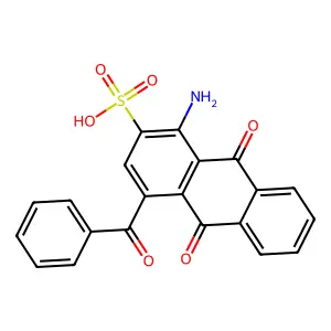 2-Anthracenesulfonic acid, 9,10-dihydro-1-amino-4-benzoyl-9,10-dioxo- structure