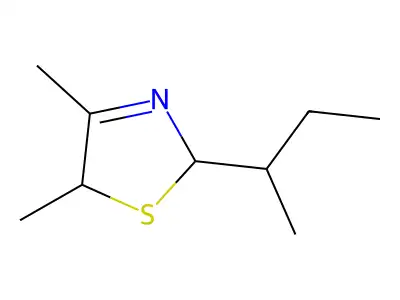 2,5-Dihydro-4,5-dimethyl-2-(1-methylpropyl)thiazole structure