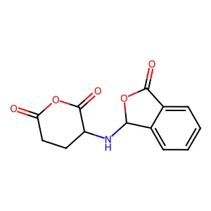 3-[(3-Oxo-1,3-dihydro-2-benzofuran-1-yl)amino]oxane-2,6-dione structure