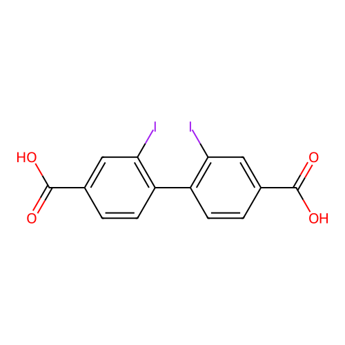 2,2'-Diiodobiphenyl-4,4'-dicarboxylic acid structure