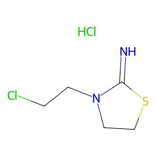 3-(2-Chloroethyl)-1,3-thiazolidin-2-imine;hydrochloride structure