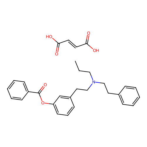 Phenol, m-(2-(N-propylphenethylamino)ethyl)-, benzoate, fumarate (1:1) structure
