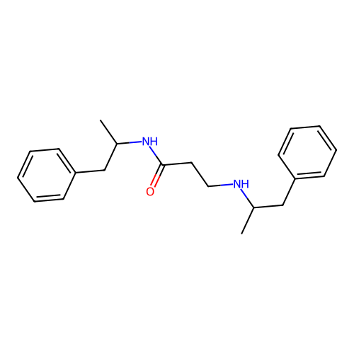 N,N~3~-bis(1-phenylpropan-2-yl)-beta-alaninamide structure