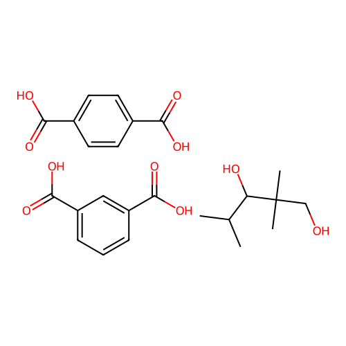 Benzene-1,3-dicarboxylic acid;terephthalic acid;2,2,4-trimethylpentane-1,3-diol structure